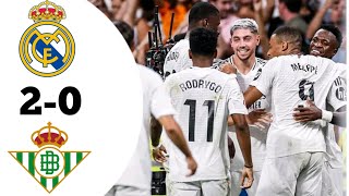 Real Madrid vs Real Betis 20 Quatrième journée de la liga [upl. by Suriaj]