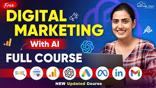 Digital Marketing with AI Full Course for Beginners in 4 HOURS  2024 Updated No Experience Needed [upl. by Arvie]