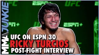 Ricky Turcios credits team and journey for enabling TUF victory  UFC on ESPN 30 [upl. by Ynoble]