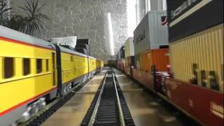 Indoor g scale Cab Ride with Challenger runby [upl. by Tfat]