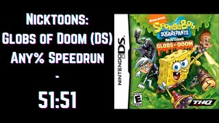 Nicktoons Globs of Doom DS Any Speedrun  5151 [upl. by Noeruat190]