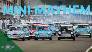 Opening lap mayhem in the allMini Goodwood Revival race [upl. by Coit]