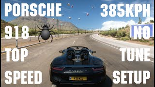 Porsche 918 Spyder Top Speed No Tune Setup  Forza Horizon 5 [upl. by Enom]