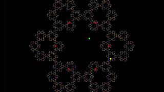 Fractal Generating Random Walk  Hexagonal Wheel [upl. by Ellenehs396]