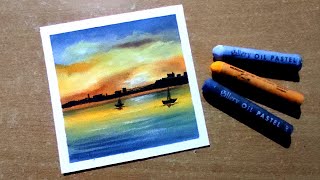 Quick and Easy Oil Pastels Drawing Tutorial for Beginners [upl. by Madora]