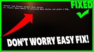 Reboot and select proper boot device or insert boot media in selected boot device and press key FIX [upl. by Heymann]