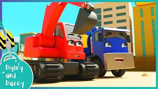 Mixing Colors  🚧 🚜  Digley and Dazey  Kids Construction Truck Cartoons [upl. by Aidualc]