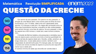 🔵 Questão da creche ENEM 2023 Matemática Simplificada  Porcentagem [upl. by Fabyola]