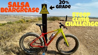 Salsa Beargrease 2021  Steep 20 Fat Bike Climb Challenge  How does it perform [upl. by Airlia]