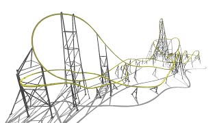 Yellow Chondro  426ft tall RMC TRex NoLimits 2 [upl. by Ettelorahc]