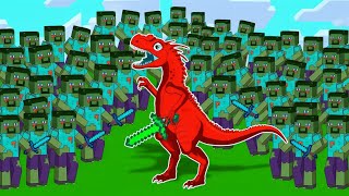 DINOSAURS Minecraft in Various Jurassic Park Survived quotApatosaurusquot Carnotaurus Cartoon Animals [upl. by Bodrogi]