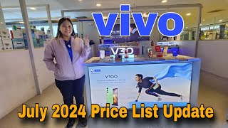 VIVO  July 2024 Price List Update  Vivo Y28  Vivo 30 Series  Vivo Y Series [upl. by Yecaw816]