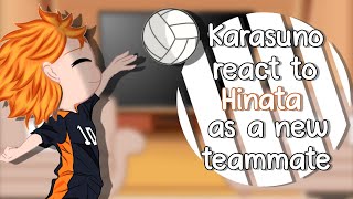 Team Karasuno react to quotHinata Shoyoquot as a new teammate for new season [upl. by Helenka]