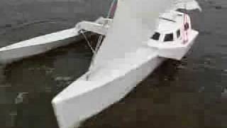 Tacking Outrigger model sailing 4 [upl. by Pancho]