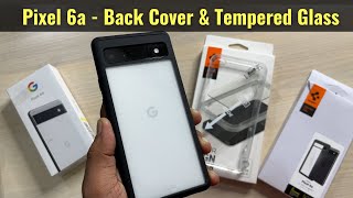 Google Pixel 6a  Back Cover amp Tempered Glass Screen Protector Review  How to Apply [upl. by Shaefer]