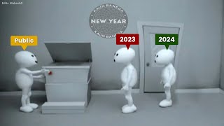 Happy New Year 2024 Funny meme  Edits MukeshG [upl. by Tebasile]