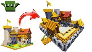 Minecraft Fortified House Upgrade EASY 5X5 BUILDING SYSTEM [upl. by Adorne383]