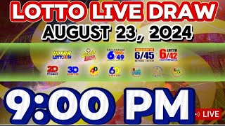 PCSO LOTTO 9PM DRAW RESULT TODAY AUGUST 23 2024 [upl. by Ellissa]