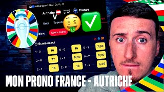 PRONOSTIC FOOT EURO 2024  Mon prono France  Autriche analyse et paris [upl. by Cornela]