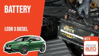 How to replace the car battery Leon mk3 16 TDI 🔋 [upl. by Dorey]