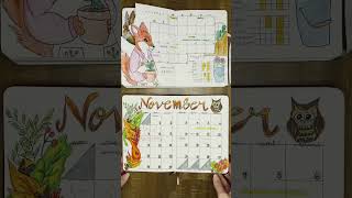 November Calendar Setup 2022 vs 2023 Bullet Journal Ideas 📅🍁 [upl. by Sukcirdor304]