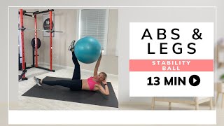 Abs  Legs  Stability Ball Workout  13 Minutes [upl. by Lovash757]