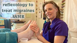 Reflexology to Treat Migraines inc Kinesiology  Unintentional ASMR Real Person [upl. by Blanc]