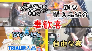 【雑な】購入品紹介旦那不在の夜適当ご飯食器洗いも楽々妻歓喜 [upl. by Nairda]