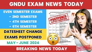 Gndu Exam News Today 😱 Datesheet Change Ho gyi 😳 Gndu Latest Update  Gndu News Today [upl. by Tawsha]