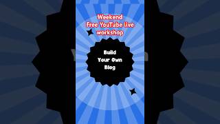 YouTube Live Series on Creating amp Launching Your Personal Blog for Beginners  Free Launching web [upl. by Querida]