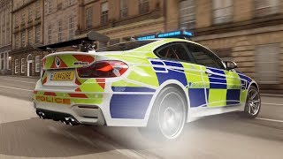 Forza Horizon 4 BMW M4 GTS Police car chasing train [upl. by Nerej]