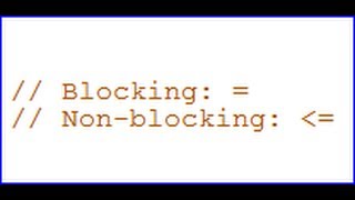 Verilog Tutorial 6  Blocking and Nonblocking Assignments [upl. by Aley725]