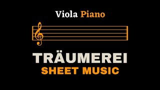 Schumann  Träumerei Kinderszenen Op15  Viola and Piano Sheet MusicFull Score [upl. by Brok]