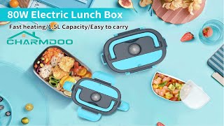 Electric Lunch Box Food Warmer Heater 12V 24V 110V 80W Fast Heated Lunch Box for Car Truck Home [upl. by Kcirddot578]