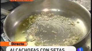 Receta de Alcachofas con setas ED [upl. by Caye732]