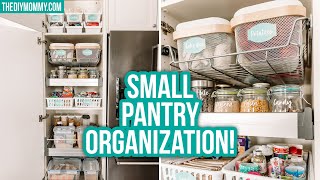 Small Pantry Organization Before amp After  Dollar Tree amp Ikea  The DIY Mommy [upl. by Eixela]