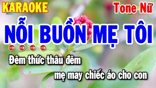 Karaoke Nỗi Buồn Mẹ Tôi Tone Nữ Nhạc Sống Dễ Hát Nhất 2024  Thanh Hải [upl. by Laehcor]