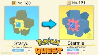 Pokémon Quest Staryu Evolved Into Starmie  Pokémon Evolution Tips and Guides [upl. by Ejrog]