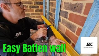 How to Batten a wall the easy way [upl. by Estrellita]