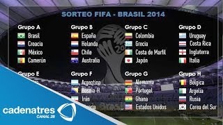 Así quedaron los grupos para el Mundial Brasil 2014 [upl. by Enait]