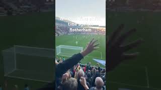 Wrexham fans at full time against Rotherham wrexhamfc football wrexham [upl. by Lathrope491]