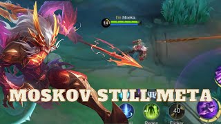 Moskov The Best Marksman For Push Rank  Easy MVP  Moskov Build Gameplay MLBB [upl. by Kacey]