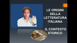 Le origini della letteratura italiana Il contesto storico [upl. by Line]