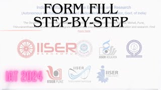 IAT 2024 Application Form Fill Step By Step  IAT 2024 iiser niser iisc jeeadvance [upl. by Rhoda]