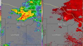 Radar Loop of Watkins Tornado from July 11 2016 [upl. by Rosemarie860]