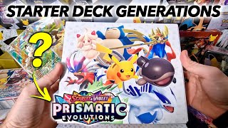 OPENING THE 9 STARTER DECK GENERATIONS PART OF PRISMATIC EVOLUTIONS [upl. by Fretwell]