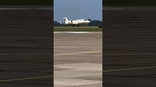 Learjet 45 N145AP Smooth and powerful Departing Pittsburgh AGC aviation aviationlovers avgeek [upl. by Hijoung]