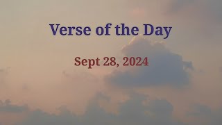 Verse for Saturday September 28  Bible Verse of the Day [upl. by Tyra]