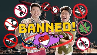 Is EVERYTHING BAN in Singapore 🇸🇬 Busting TOP Singapore 🦁 Myths with local Youtuber dashingheights [upl. by Anallese]