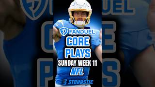 FanDuel NFL DFS Core Plays Sunday Main Slate l 111724  NFL DFS Picks Week 11 [upl. by Ardnua]